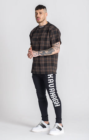 Black Checkmate Oversized Tee