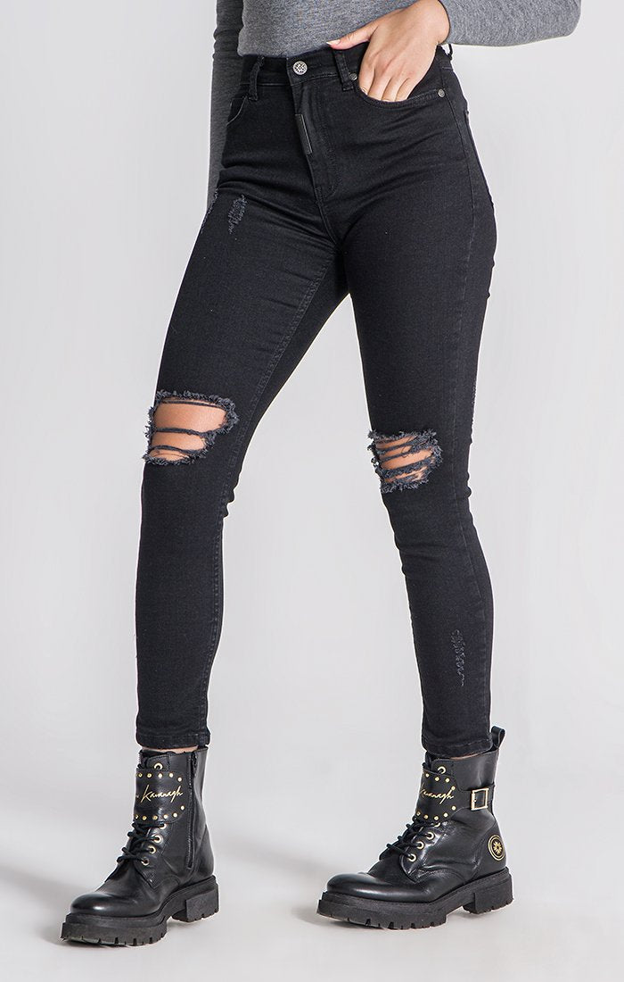 Black Core Peekaboo Jeans
