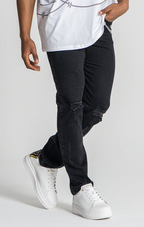 Black Liberation Straight-Leg Jeans