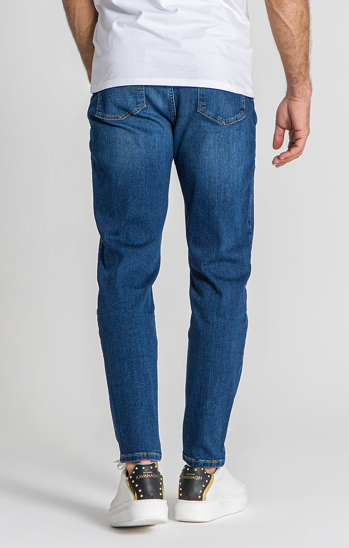 Dark Blue Carrot Leg Jeans