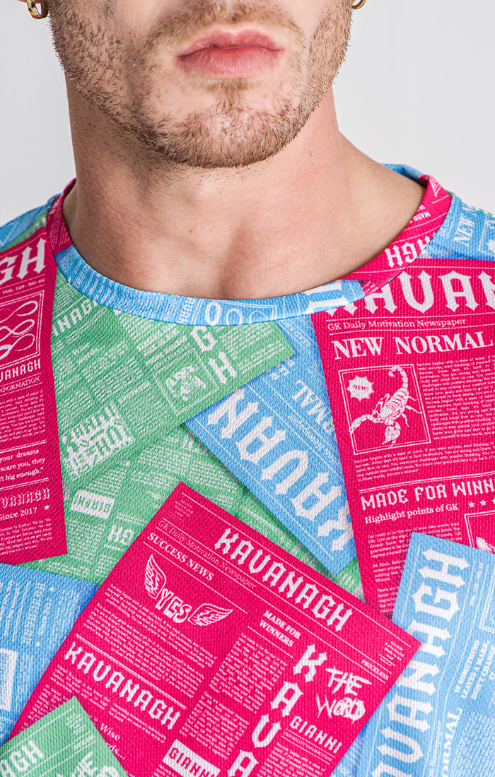 Multicolor IDGAF Print Tee