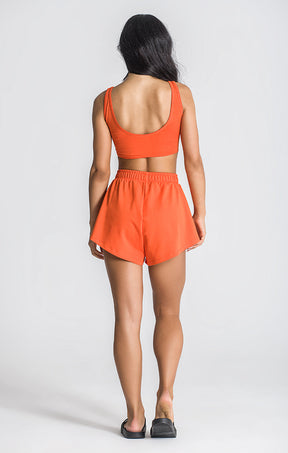 Orange Palms Crop Top