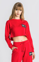 Red GK Play Cropped Sweat