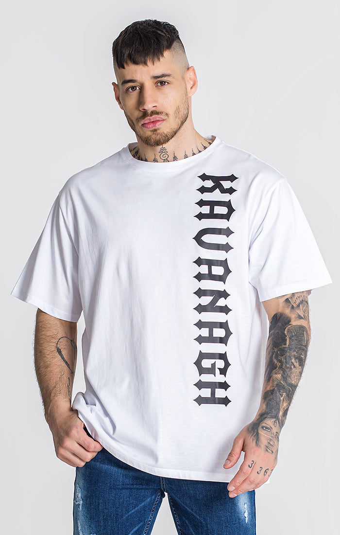 White Checkmate Oversized Tee