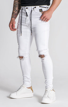 White Error Skinny Jeans